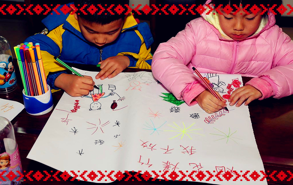 武汉学生出游春游绘画